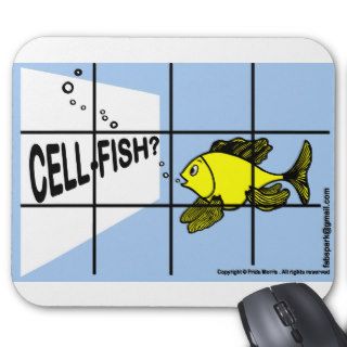 Cell Fish Hilarious Cell Fish selfish fish cartoon Mouse Pad