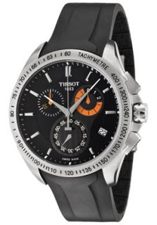 Tissot T0244171705100  Watches,Mens Velcro T Chronograph Black Dial Black Rubber, Chronograph Tissot Quartz Watches