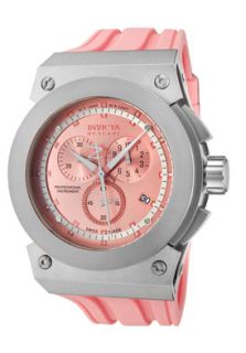 Invicta 1359  Watches,Mens Akula/Reserve Chronograph Pink Dial Pink Polyurethane, Chronograph Invicta Quartz Watches