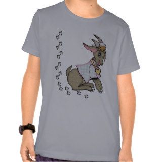 Cute Goat With HoofPrints T shirt