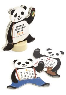 Year of the Critter 2014 Mini Calendar in Panda  Mod Retro Vintage Desk Accessories