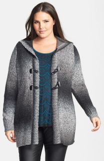 Sejour Hooded Space Dye Sweater (Plus Size)