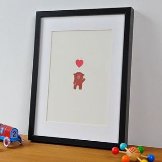 i love bears print by owl & cat designs