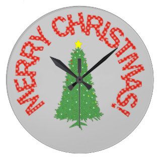 Fun Christmas Greeting Design Wall Clock