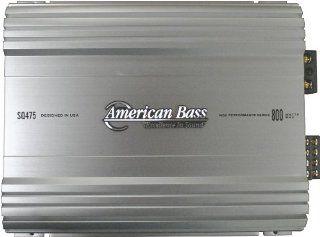American Bass Sq475 800w 4 Ch Car Audio Amplifier Amp 4 Channel 800 Watt  Vehicle Multi Channel Amplifiers   Players & Accessories