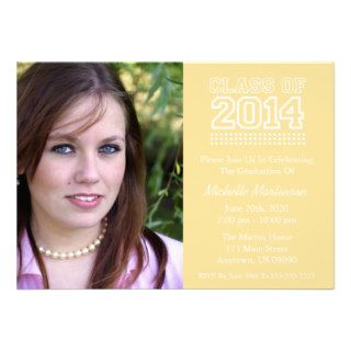 Varsity Class Of 2014 Graduation (Gold) Personalized Announcement