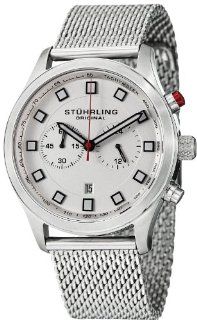 Stuhrling Original Men's 562.33113 Champion Victory Elite Quartz Chronograph Date Silver Dial Watch at  Men's Watch store.