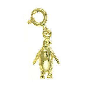 14k Yellow Gold Penguin Charm Gold Charms