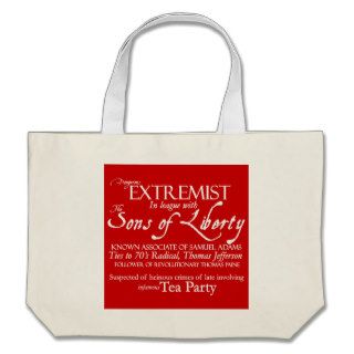 Dangerous Extremist 18th Century Style Poster Canvas Bags