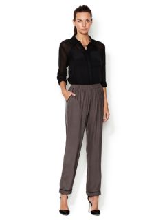 Silk Contrast Piped Pant by Gold Hawk