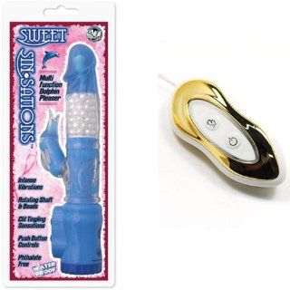Sweet Sin Sations Dolphin   Blue and Peanut Vibrator Combo Health & Personal Care