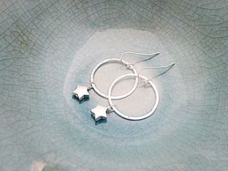 hammered silver heart earrings by sophie jones jewellery