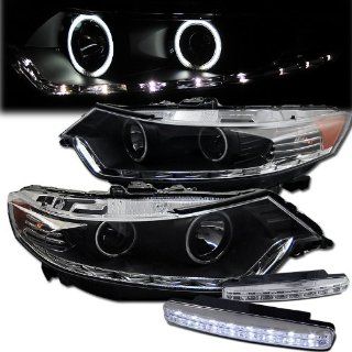 2009 2012 Acura Tsx H.I.D. Version Projector Headlights With Ccfl Halo + 8 Led Fog Bumper Light Automotive