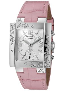 Christian Dior CD074311A012  Watches,Womens Riva Chronograph Diamond Pink Crocodile, Chronograph Christian Dior Quartz Watches