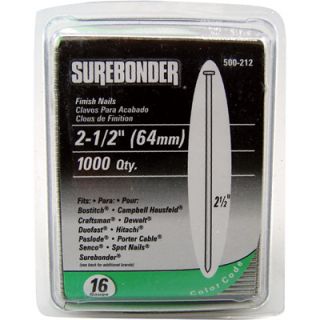 Surebonder Straight Finish Nails — 1000 Pk., 16 Gauge, 2 1/2in. Model# 500-212G  Air Nailers