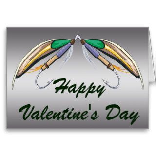 Fisherman Fishing Lures Happy Valentines Day Cards