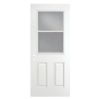 ReliaBilt Half Lite Clear Outswing Fiberglass Entry Door (Common 80 in x 36 in; Actual 81.875 in x 40 in)