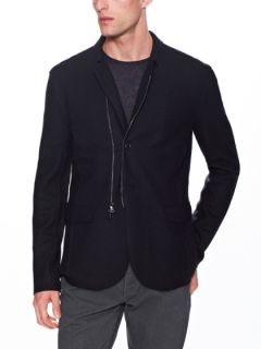 Zip & Button Knit Jacket by John Varvatos Collection