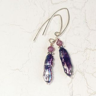 handmade pearl drop earrings by artique boutique