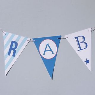 bespoke personalised large card bunting by daisyley