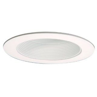 Halo Recessed 494WB06 6 Inch LED Trim Baffle with Matte White Ring   Recessed Light Fixture Trims  