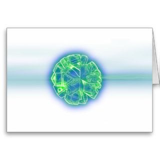 Science Fiction 3D Alien Virus Greeting Cards