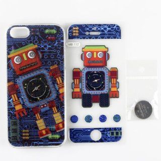 JennyShop 3D Protective Case Back Robot and Chip Design for Apple iPhone 5 Cell Phones & Accessories