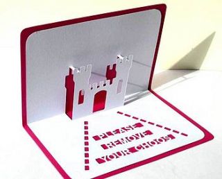 new home personalised pop up card by ruth springer design