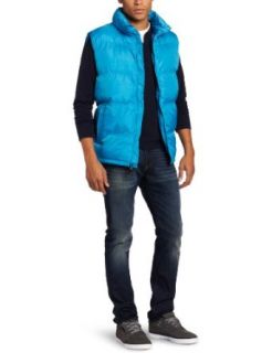 Southpole Men's Padded Bubble Vest, Ocean Blue, Large at  Mens Clothing store