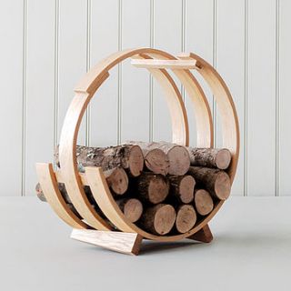 log loop wood basket by tom raffield