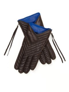 City Line Quilted Gloves by Maison Fabre