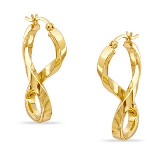 Figure Eight Polished Hoop Earrings in 14K Gold   Zales