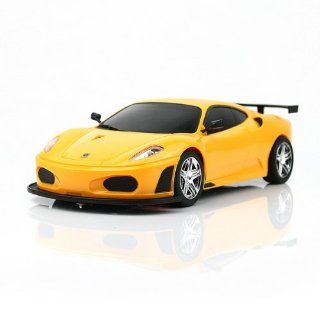 118 Rechargeable Radio Remote Control Emulation Sports Racing Race Car Toy Yellow[ship From Usa] 