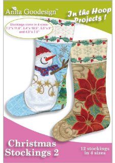Anita Goodesign Embroidery Machine Designs CD CHRISTMAS STOCKINGS 2   Home And Garden Products