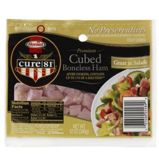 Hormel Cure 81 Premium Cubed Boneless Ham 12 oz.