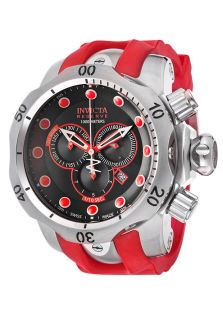 Invicta 14004  Watches,Mens Venom/Reserve Chronograph Black Dial Red Polyurethane, Chronograph Invicta Quartz Watches