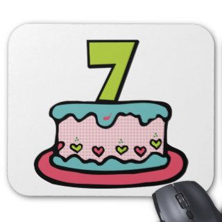 7 Year Old Birthday Cake Mouse Pad