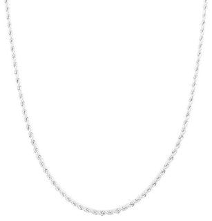 2 Pieces of Silver 3mm 30 Inch Rope Chain Necklace Jewelry