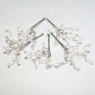crystal or pearl hair pins by artruly
