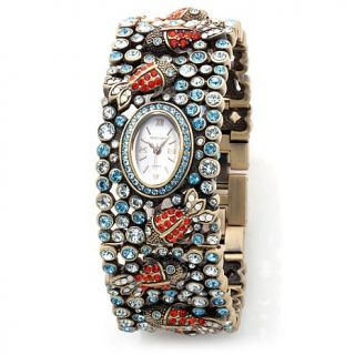 "Reel McKoi" Oval Case Crystal Accented Bracelet Watch