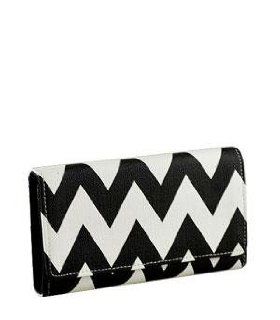 Chevron Print Tri fold Wallet   BLACK  Other Products  