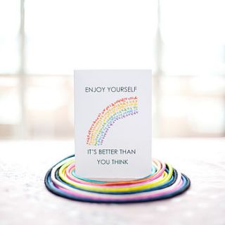 'enjoy yourself' card by witty hearts