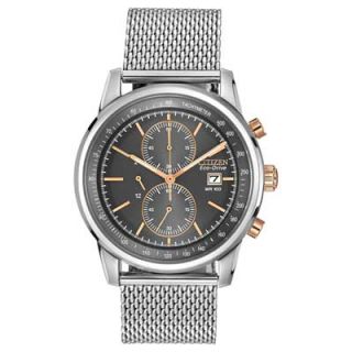 Mens Citizen Eco Drive™ Chronograph Watch with Grey Dial (Model