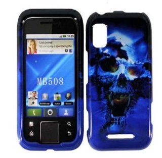 Blue Skull Hard Case Cover for Motorola Flipside MB508 Cell Phones & Accessories