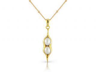 gold two peas in a pod pendant by argent of london