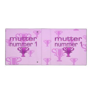 German Gifts for Moms Mutter Nummer 1 3 Ring Binders