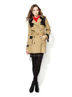 Smith Leather Combo Trench Coat by Rebecca Minkoff