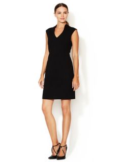 V Neck Ponte Sheath Dress by 4.collective