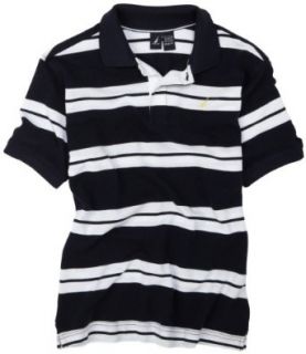 Nautica Sportswear Boys 8 20 Stripe Polo,Navy,Small Clothing