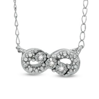 Accent Sideways Infinity Pendant in Sterling Silver   17   Zales